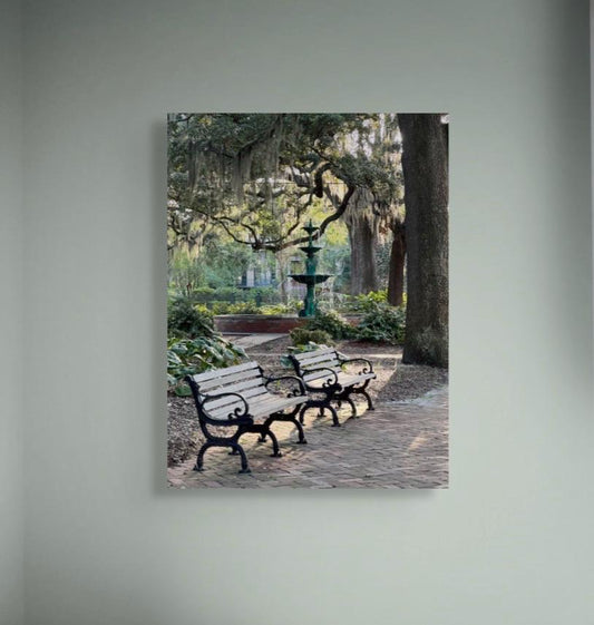 Lafayette Square fountain Savannah Georgia photography print unmatted