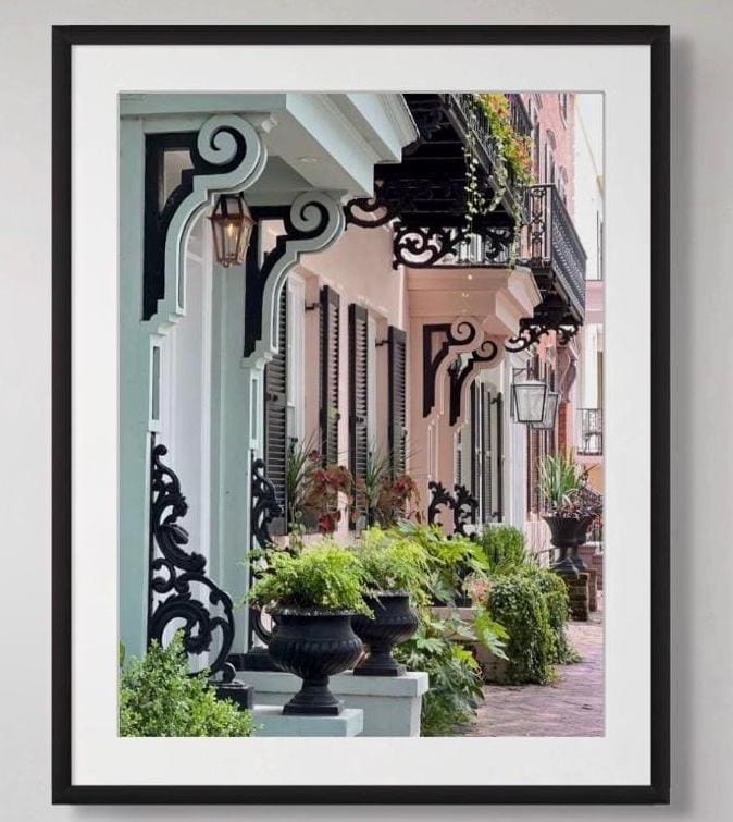 Set of 3 rainbow row pastel houses Savannah Georgia photography unmatted prints