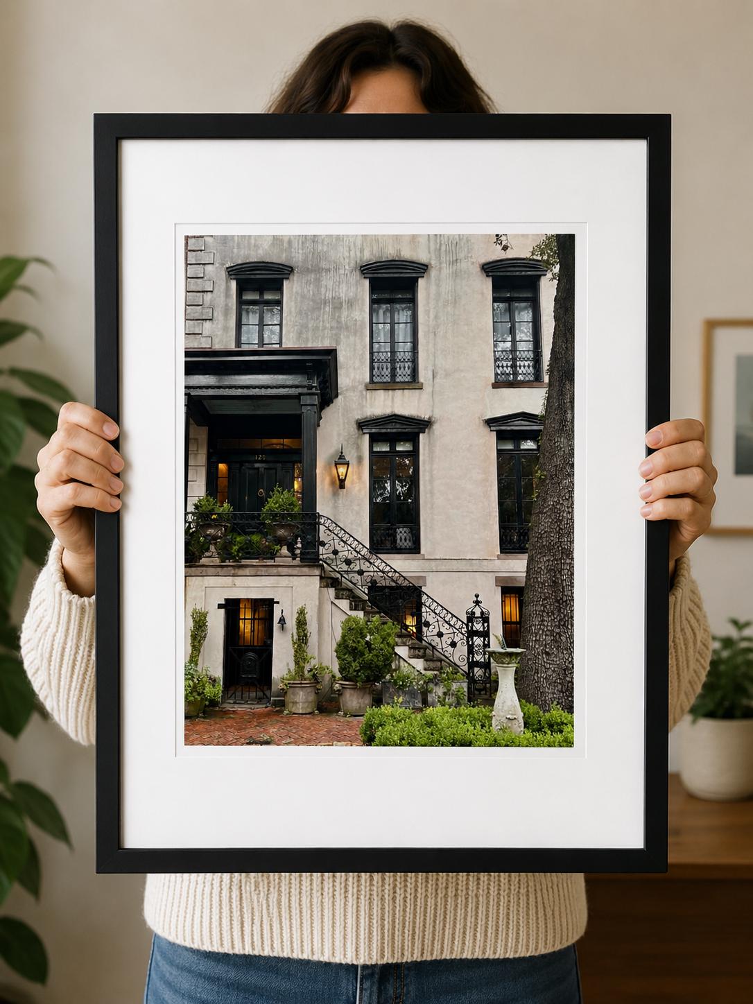 Jones Street historic house downtown Savannah Georgia photography print unmatted