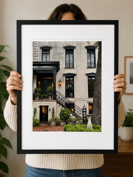 Jones Street historic house downtown Savannah Georgia photography print unmatted