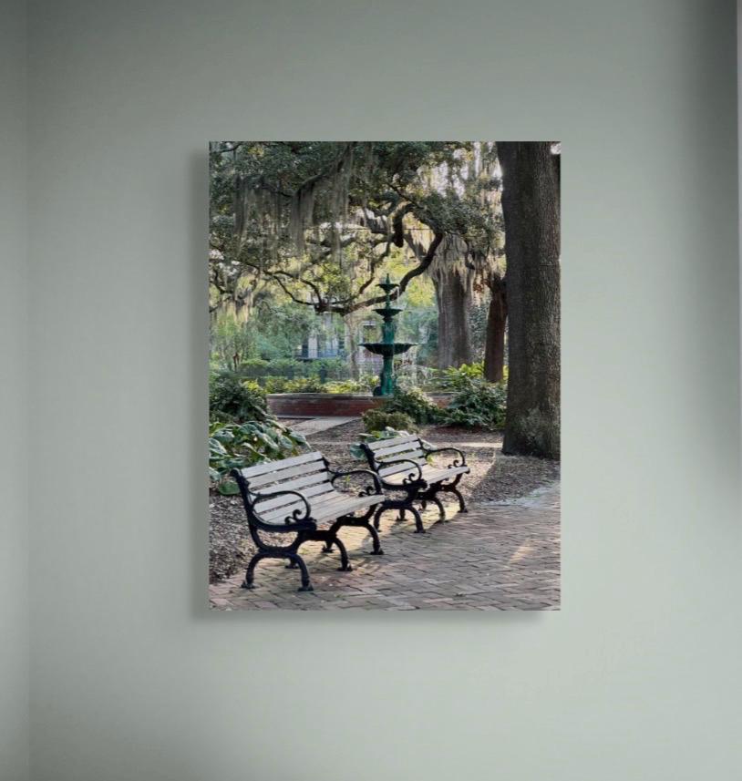 Lafayette Square fountain Savannah Georgia photography print unmatted